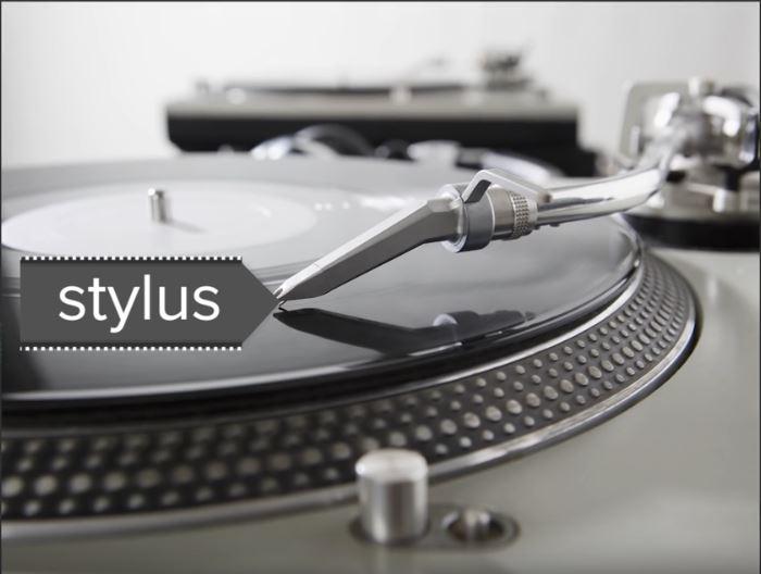 Stylus on a record