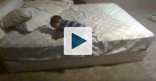 Toddler on a bed