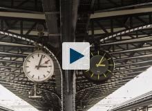 Clocks in a railway station