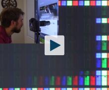 TV pixels closeup