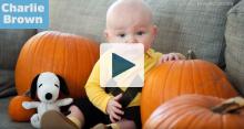 Baby dressed as Charlie Brown