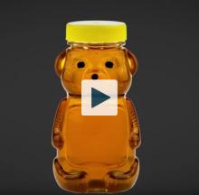 Bear shaped honey container