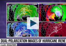 Radar images of a hurricane