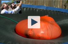 Dan inside a 6ft water balloon