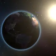 Drawing of the Earth and Sun