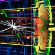 Illustration of a particle collision
