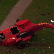 Crashed helicopter