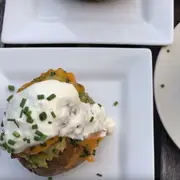 A loaded baked potato