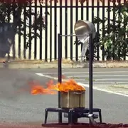 Cooking oil fire