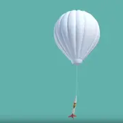 Illustration of a rocket-balloon or rockoon