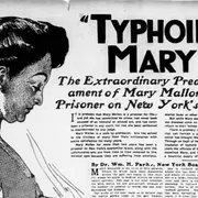 News clipping about typhoid Mary Mallon