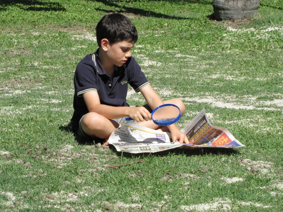 burning with magnifying glass